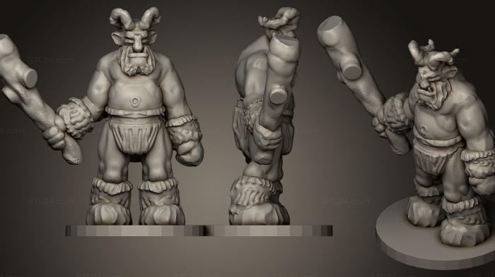 Figurines heroes, monsters and demons (Elder Troll, STKM_0447) 3D models for cnc